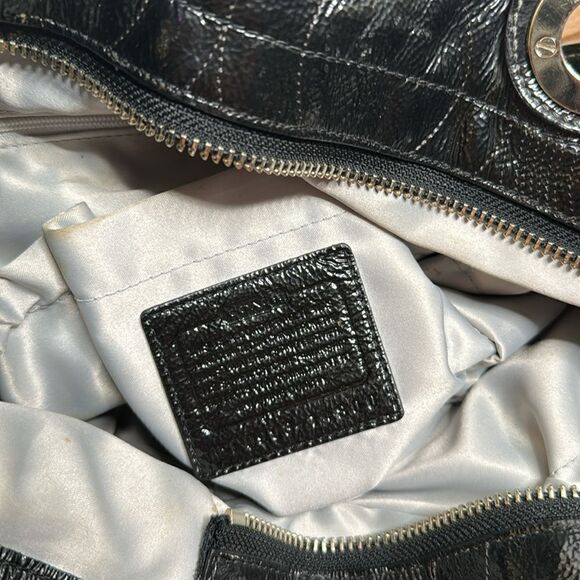 Coach Alex Signature Black Patent Leather Baby Diaper Travel Tote Bag - Picture 10 of 11